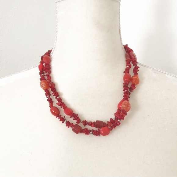 Bundle of 5 Red Costume Necklaces - Picture 14 of 15